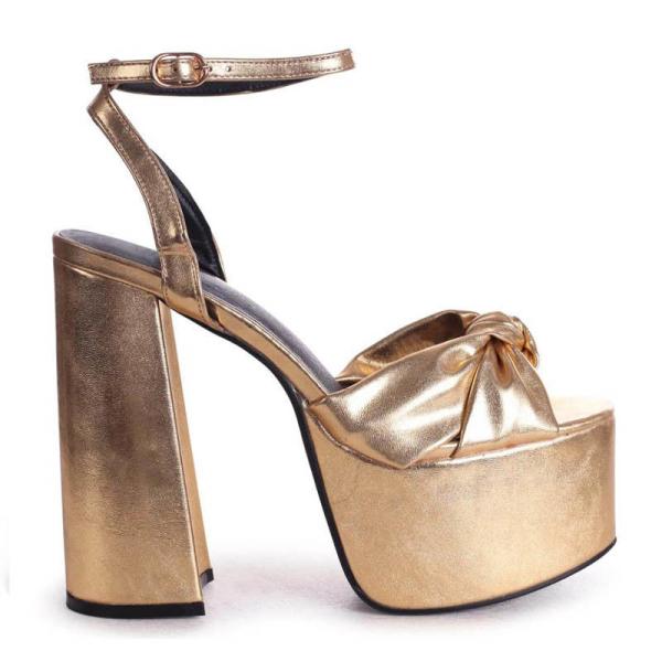 Bow Strap Faux Suede Womens Block Heel Sandals Customized Size