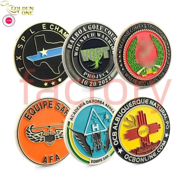 Zinc Alloy Personalized Engraved Coins ,  Brass Silver Gold Plated Custom Logo Coins
