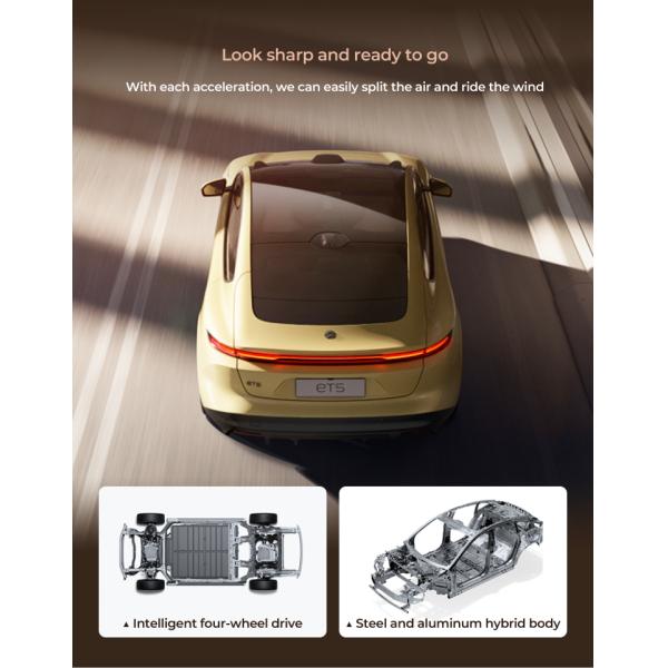 360kW Dual Motor NIO ET5 Chinese EV Car With 710km Cruising Range