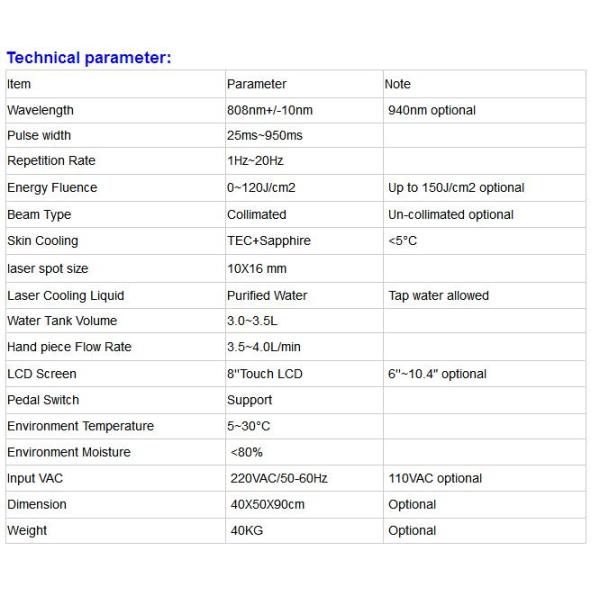 808nm Laser hair removal machine for beauty salon