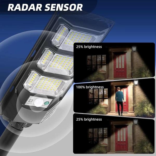 120Lm/w Integrated Solar Street Light 180w High Brightness LED Solar Street Lamp