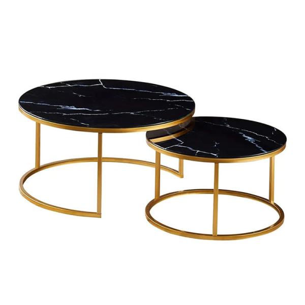 iso9001 high durability Modern Central Table  Round Marble Coffee Table