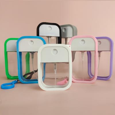 Free Sample 38ml 45ml 50ml Credit Card Square Refillable Pump Spray Bottle for Hand Sanitizer Perfume Alcohol