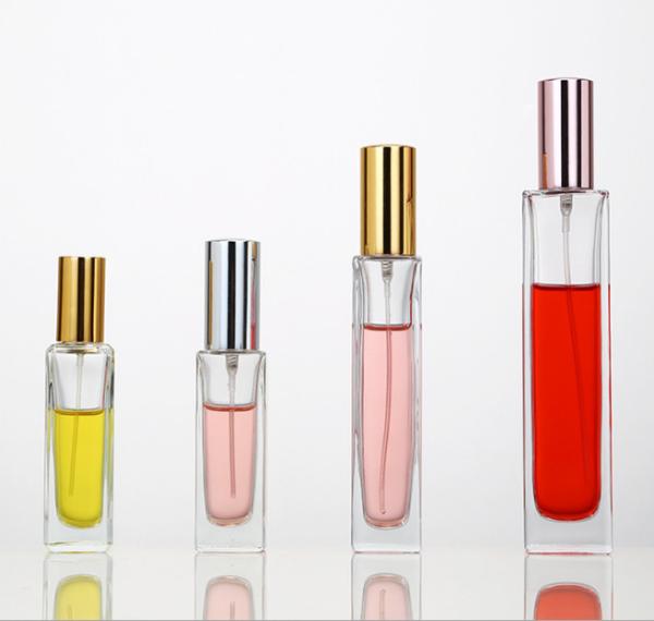 50ml Clear Travel Perfume Bottle , Empty Cologne Bottles With Gold Screw Cap