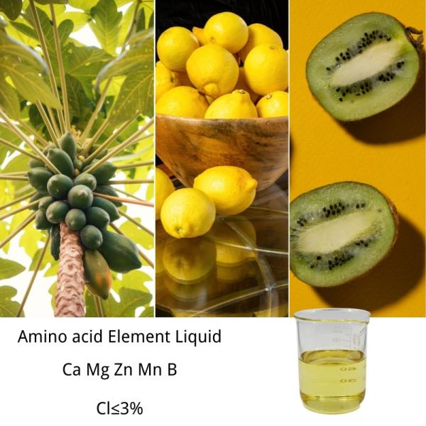 Ph3-5 Aminoácidos Quelados Ca Mg Zn B Mn Fertilizante líquido Amarelo Micronutrientes Quelados Líquidos