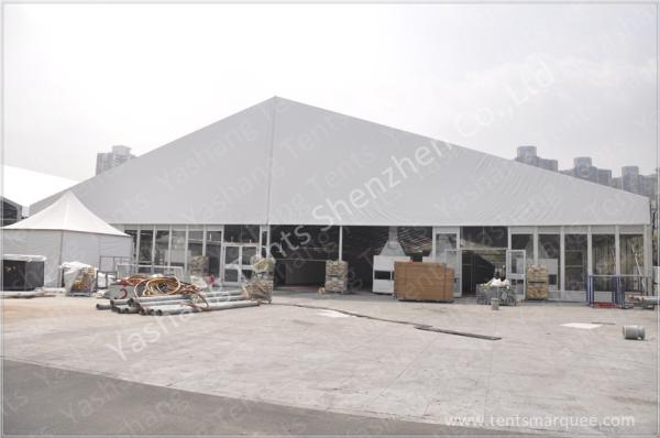 Glass Doors Aluminum Structure Tent Marquee Big Marquee Hire 40x100 M 4000 Sqm