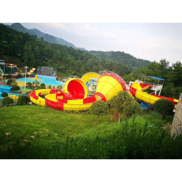 Funny Outdoor Park Water Slide Fiberglass Tantrum Valley For 480 Riders Per Hour