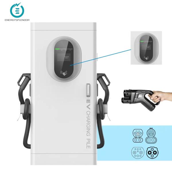 120kw Floor Mounted Dc Fast Ev Charger 2 Gun CCS2 Ev Charging Station Ocpp1.6j
