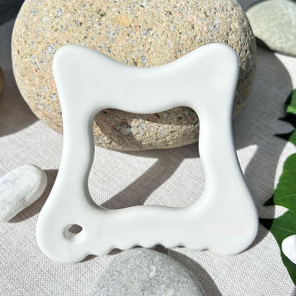 Ceramic Gua Sha Massage Tool for Lymphatic Drainage Jawline Sculptor Body Massager Skin Care Tools Guasha Function Ceramic