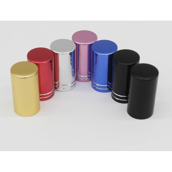 Cylindrical Perfume Bottle Tops Aluminium 24mm Plastic Caps Customized