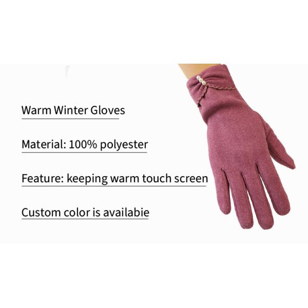 Guantes cálidos a prueba de viento para mujer, mitones Peral elegantes, moda femenina para mujer