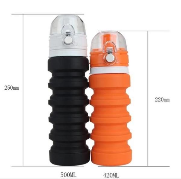 Leak Proof Collapsible Travel Water Bottle FDA Approved For Camping