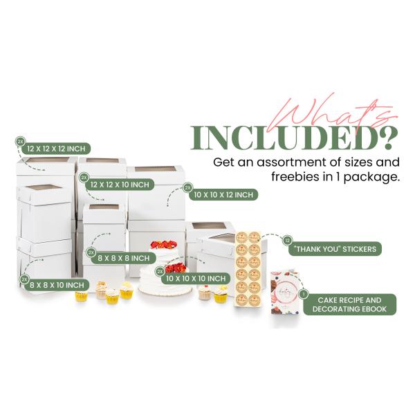 ISO9001 сертифицированные специальные коробки для тортов для свадьбы и дня рождения 10x10x5 20x20x8