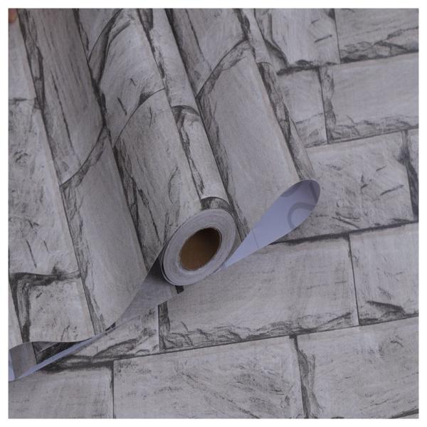 Vinyl Embossed 3D Brick Stone Wallpaper DIY 3D Effect Brick Stone Wallpaper