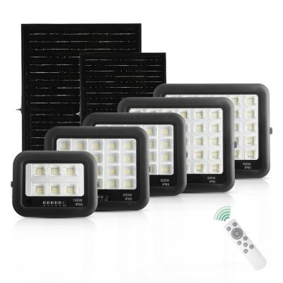 Ip65 ABS Tempered Glass Solar Lamp Floodlight 100w 200w 300w 400w 500w Led Solar Flood Light