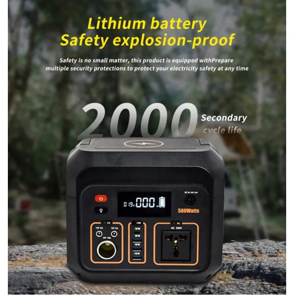 Centrale portative extérieure mobile multifonctionnelle de l'alimentation d'énergie 500w