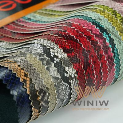 Crocodile Pattern Garment PU Leather Faux Snakeskin Print Leather For Clothing