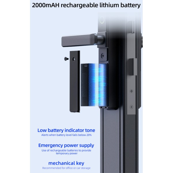 Double Sided Fingerprint Ip65 Waterproof TUYA Application Peephole Remote Door Lock Fingerprint Code Card Key Smart Door Locks