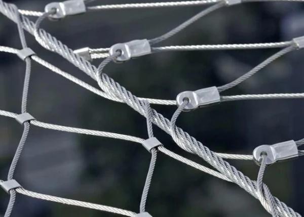 304 Stainless Steel Rope Mesh 3.2mm 50mm Aperture for Zoo Cage