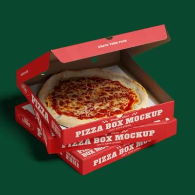 チーズペパロニと野菜ピザ用のカスタム印刷紙ピザボックス