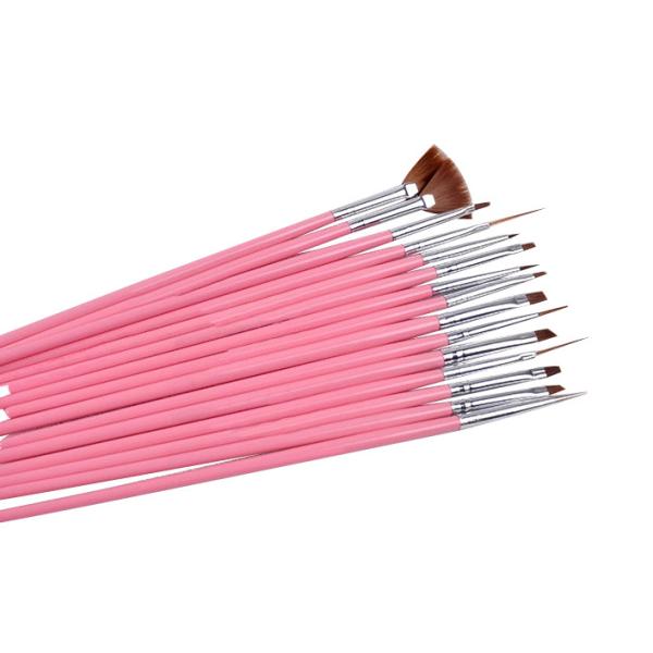 Dotting Tool Fine Nail Art Brushes For Makeup With Fan Brush / Pen Design