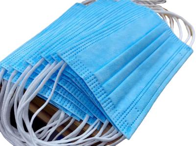 Blue 3 Ply Non Sterilization PPE Earloop Face Masks
