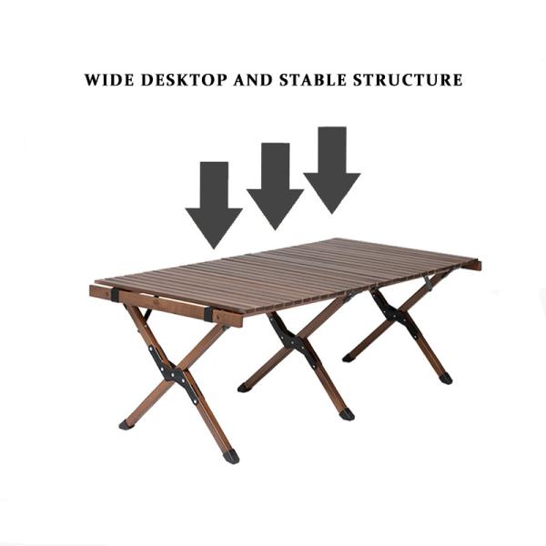 Beechwood Foldable Camping Table 60x45x35cm 4.7kg