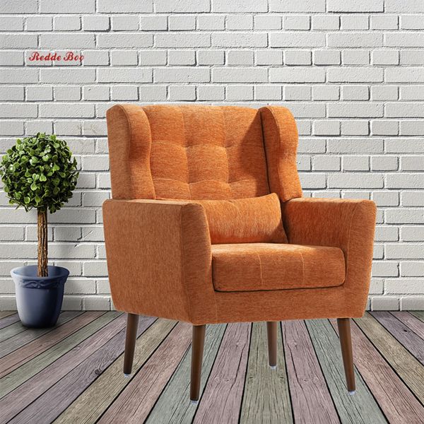 Comfy Accent Linen Fabric Single Sofa Chair Seater For Bedroom Reading