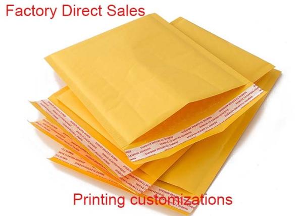 Printing Logo Kraft Bubble Wrap Shipping Envelopes High Security For Packing