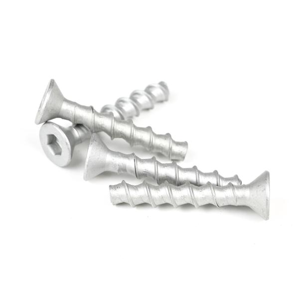 Tête hexagonale en acier inoxydable contre-enfoncée vis de ciment auto-fonctionnement plat pour la construction