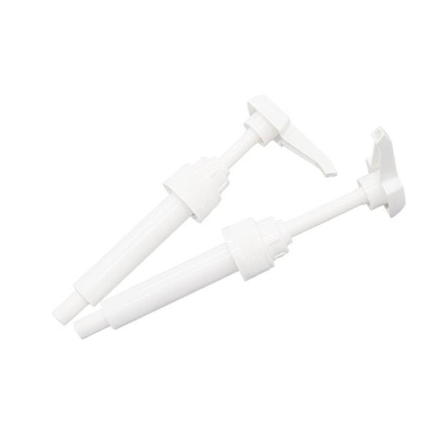 Food Grade PP 28-410 FR Closure Square Head Sauce Dispenser Pump For Coffee Juice Use 5ml 8ml 10ml Dosage