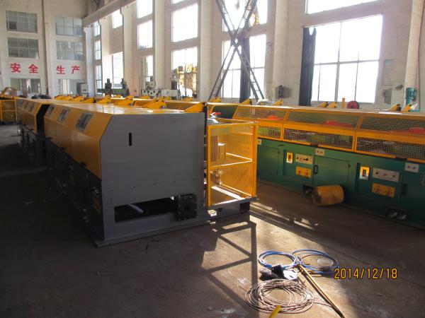 0.7mm Multi Wire Drawing Machine , Stainless Steel Cable Drawing Machine With Touch Screen