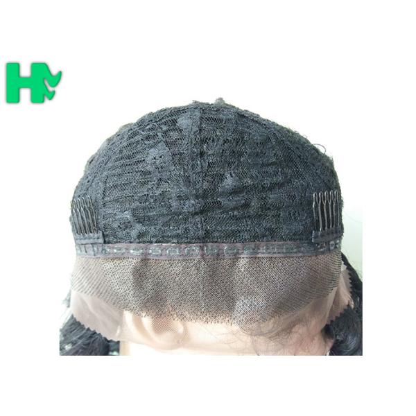 Curly Wave Synthetic Front Lace Wigs , Natural Hairline Wigs Real Tangle Free