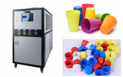 refrigerador industrial de 3P 380V 50Hz para a produção dos tampões de garrafas da bebida dos copos dos plásticos
