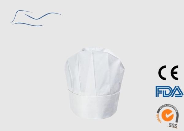 Polypropylene Disposable Chef Hats White / Black Color CE Certification