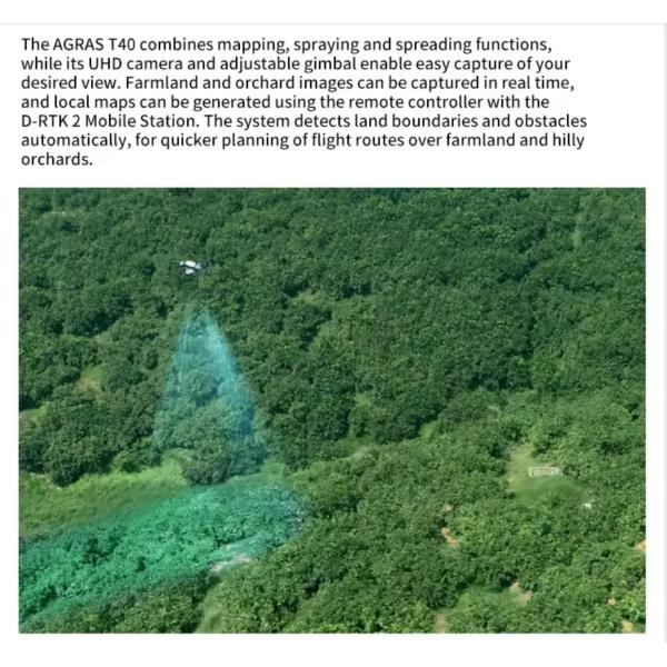 Agras T50 54 Inch Blade Agriculture Drone With 4000 W/rotor Motor 2200mm Wheelbase