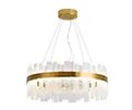 Handmade Cracked Glass And Crystal Pendant Lighting Modern Chandelier Lights ODM ISO9001