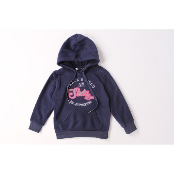 100% Polyester Children's Winter Clothes Green Blue Kids Hoodies With Strings