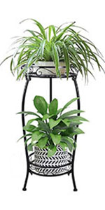 Plant Stand Indoor Outdoor, Plant Shelf Multiple Flower Pot Holder, Metal Wrought Iron Planter Shelf Plant Display