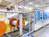 Máquina de sacos de filtro de ar de 5-7M/min. Alta capacidade para produzir sacos retangulares ou trapezoidais 6KW