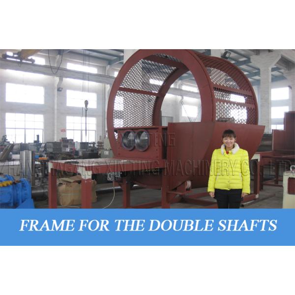 15kw Motor Power 2 Shaft Shredder Waste Truck Car Tire Debeader Machine 20-50 Tyres / Hour