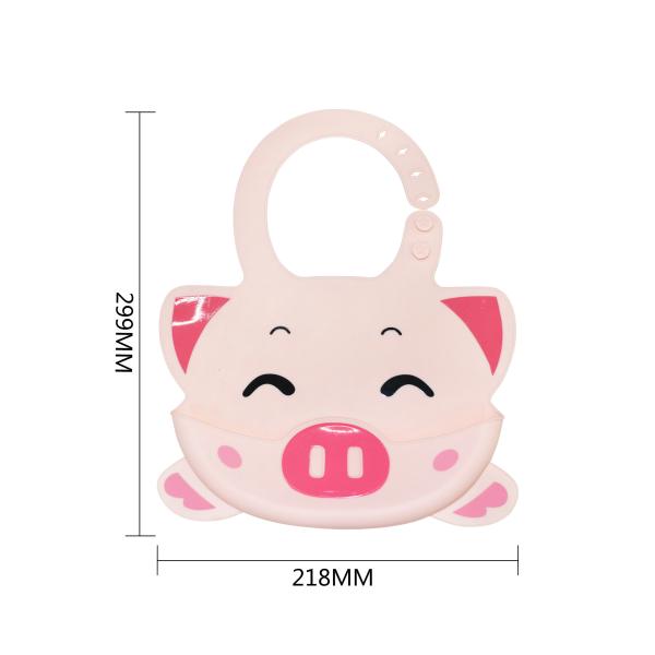 FDA Tasteless Silicone Roll Up Bib 29*21cm For Baby