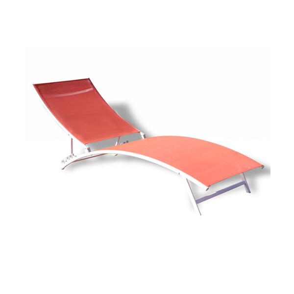 Customized Textilene Reclining Lounger Outdoor Swimming Pool Furniture
