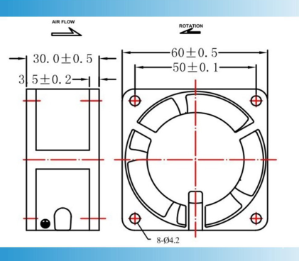2400rpm Equipment Cooling Fans