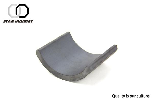 Nickle Coating Strontium Ferrite Magnet , Ferrite Arc Magnet For Motor