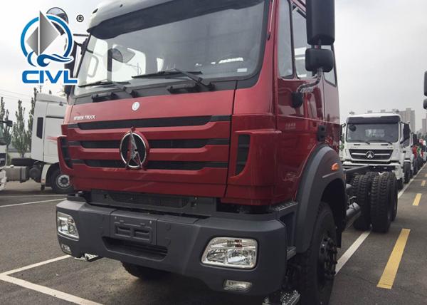 New Beiben 6x6 6x4 Cargo Truck Chasssis With Good Quality And Price red color 380hp model 2638 2642