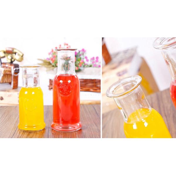 Бутылки сока судомойки безопасные пустые, бутылка широкого рта чая со льдом стеклянная