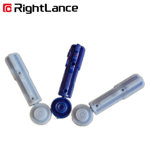 Gamma Disposable Flat Finger Sterile Blood Lancet Device With Cap 25g