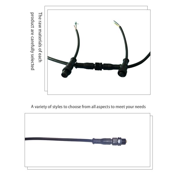 циркуляр 2 гайки металла 4pin автомобильный электрический M12 3 5 6 7 8pin привязывает водоустойчивый соединитель