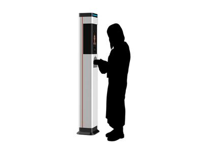 Distribuidor automático do Sanitizer da mão da temperatura do reconhecimento de cara com suporte